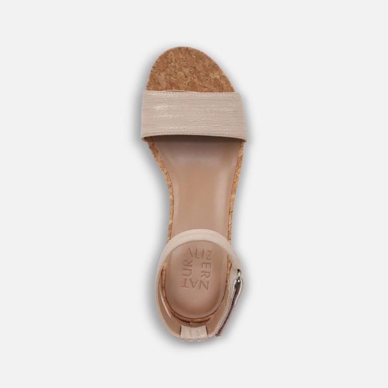 Naturalizer Shoes for Women - Areda Wedge Sandal Beige IH05-7085H9