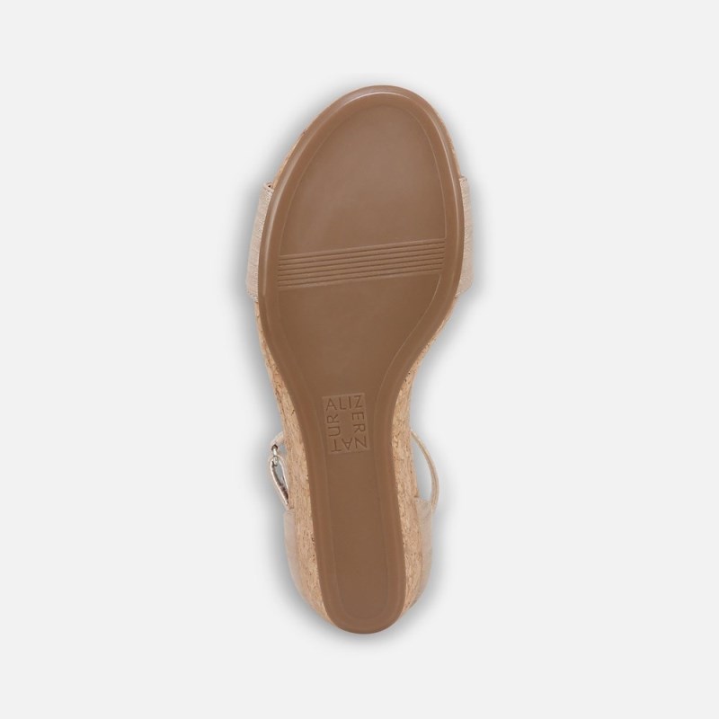 Naturalizer Shoes for Women - Areda Wedge Sandal Beige IH05-7085H9