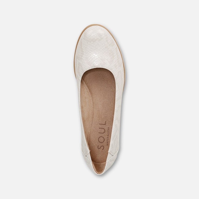 Naturalizer Shoes for Women - SOUL Idea Ballet Flat Beige / Snake AF83-5073P1
