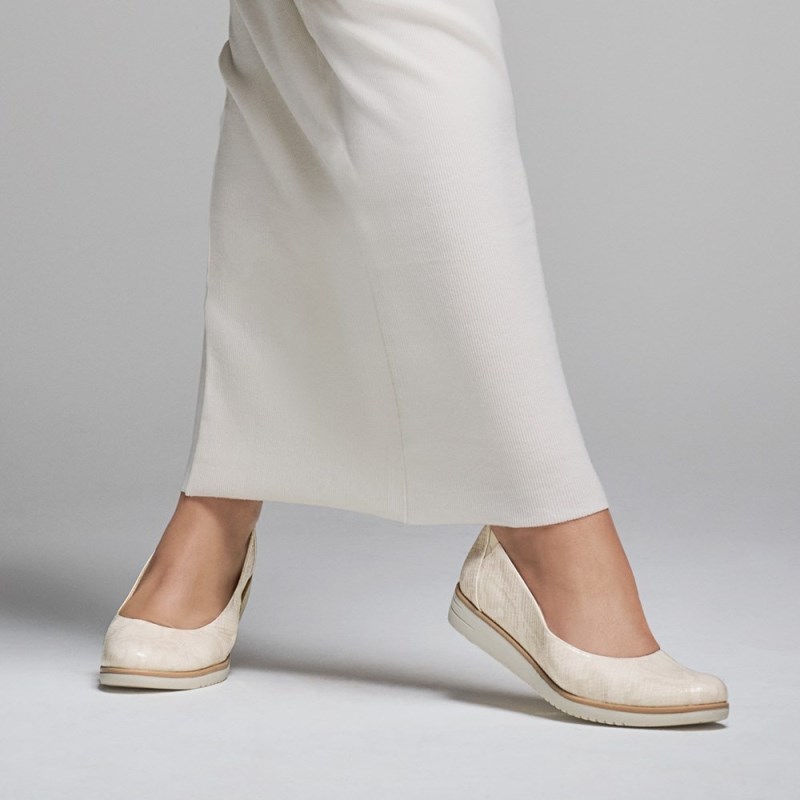Naturalizer Shoes for Women - SOUL Idea Ballet Flat Beige / Snake AF83-5073P1