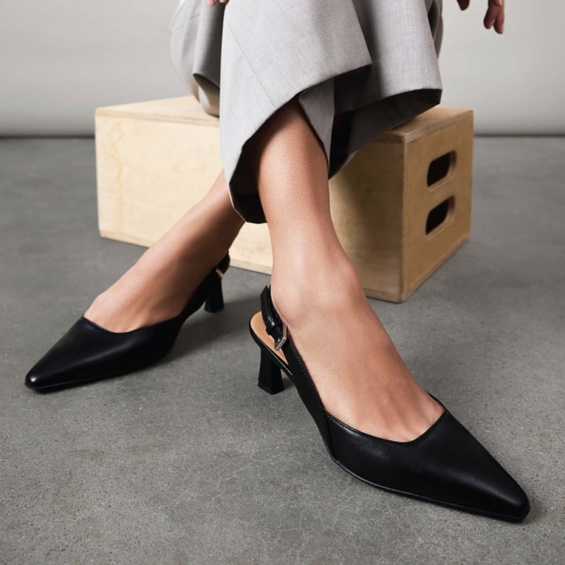 Naturalizer Shoes for Women - 27 EDIT Felicia 4 Slingback Dress Shoe Black XF82-6412B0
