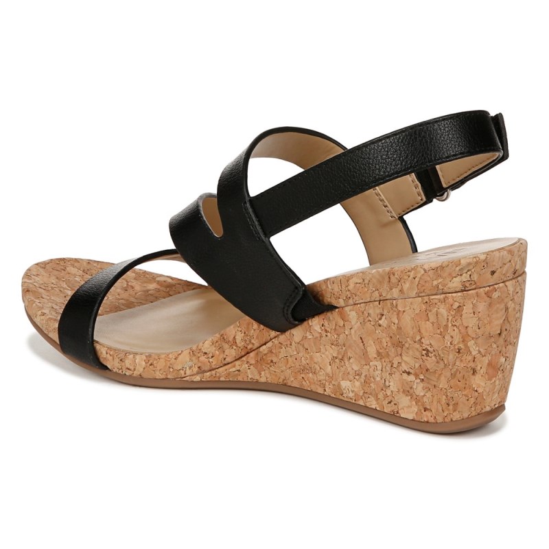 Naturalizer Shoes for Women - Adria Wedge Sandal Black QR01-0661O6