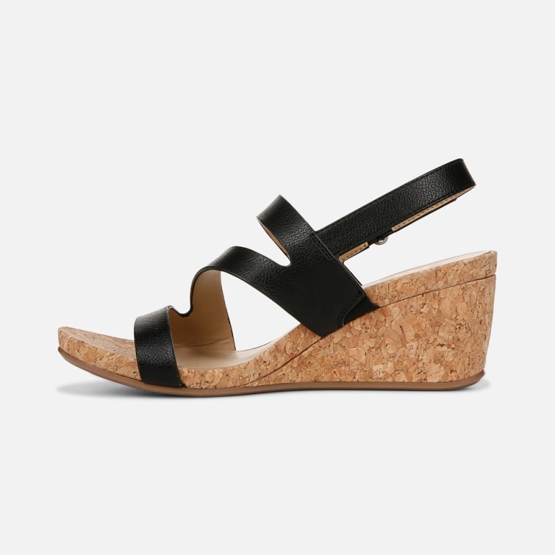 Naturalizer Shoes for Women - Adria Wedge Sandal Black QR01-0661O6