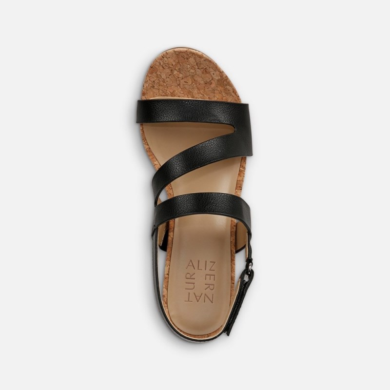 Naturalizer Shoes for Women - Adria Wedge Sandal Black QR01-0661O6