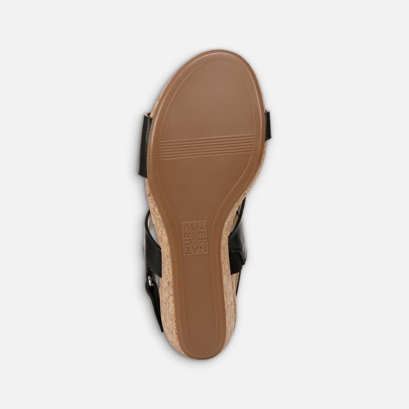 Naturalizer Shoes for Women - Adria Wedge Sandal Black QR01-0661O6