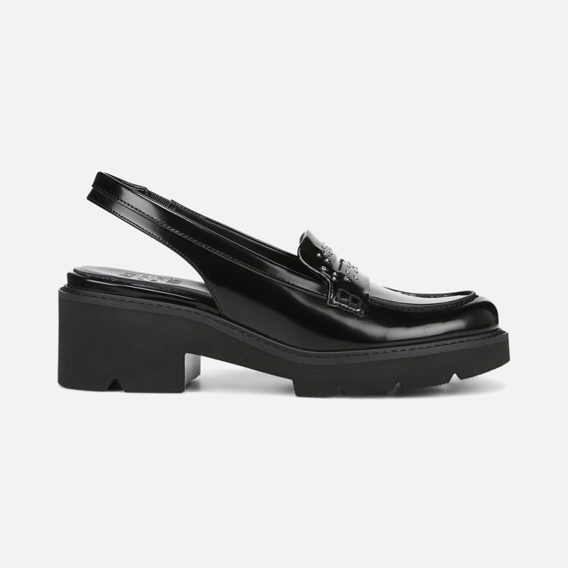 Naturalizer Shoes for Women - Darry Lug Sole Slingback Loafer Black KQ54-2664G7