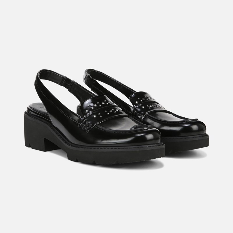 Naturalizer Shoes for Women - Darry Lug Sole Slingback Loafer Black KQ54-2664G7