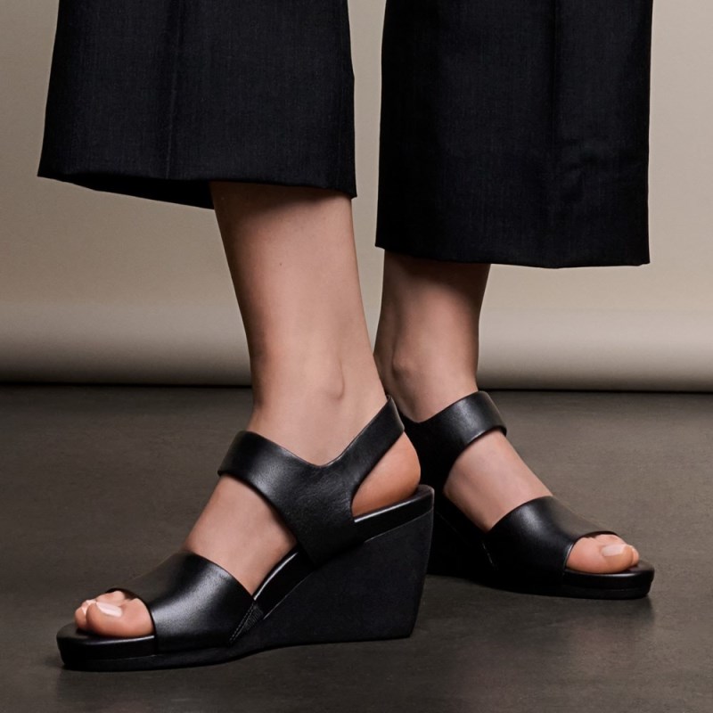 Naturalizer Shoes for Women - Imani Wedge Sandal Black DA43-9343A0