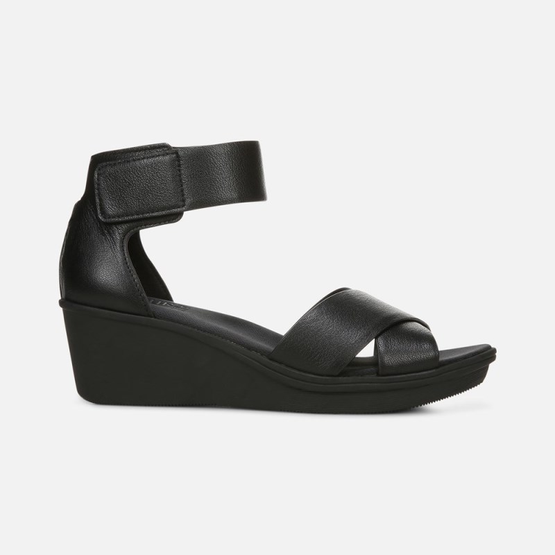 Naturalizer Shoes for Women - Riviera Wedge Sandal Black SN68-0088R9