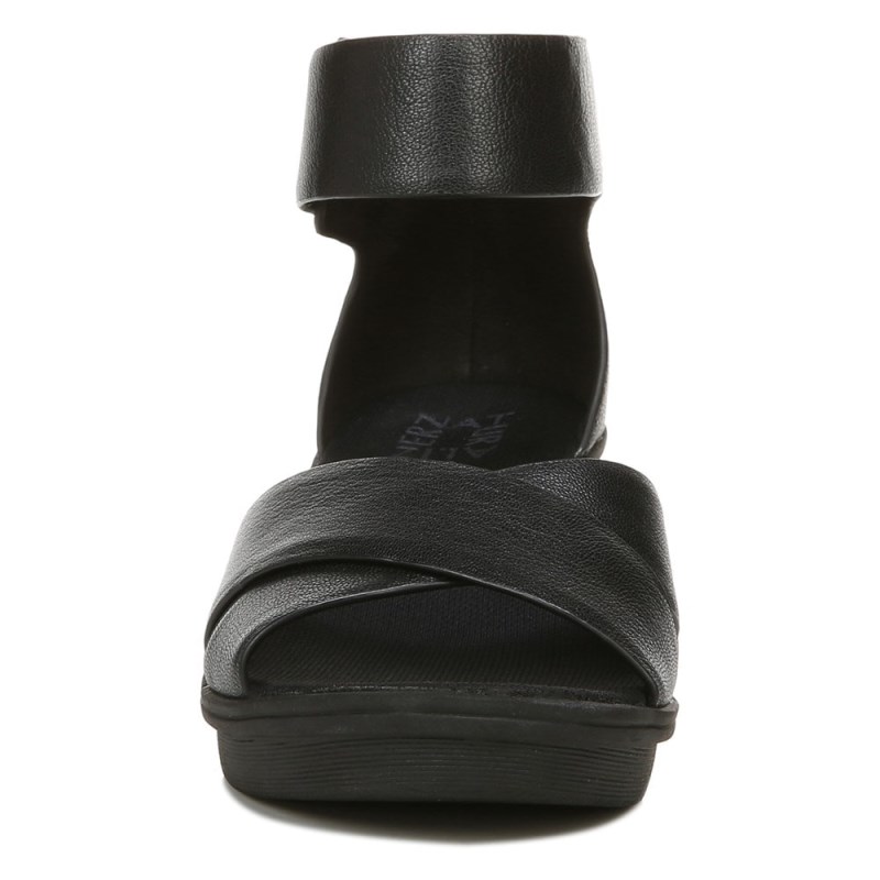 Naturalizer Shoes for Women - Riviera Wedge Sandal Black SN68-0088R9