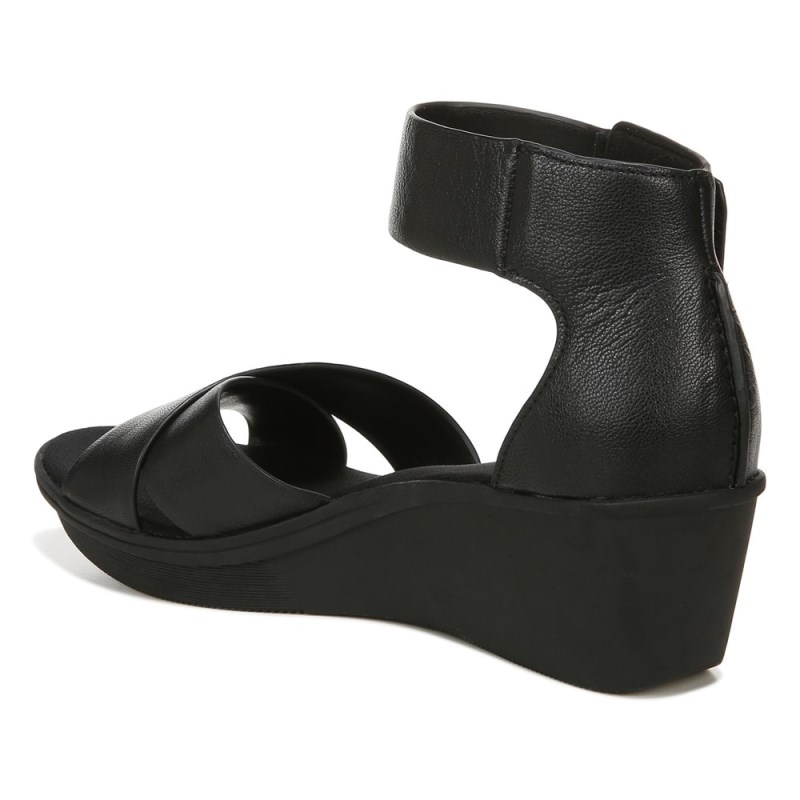 Naturalizer Shoes for Women - Riviera Wedge Sandal Black SN68-0088R9