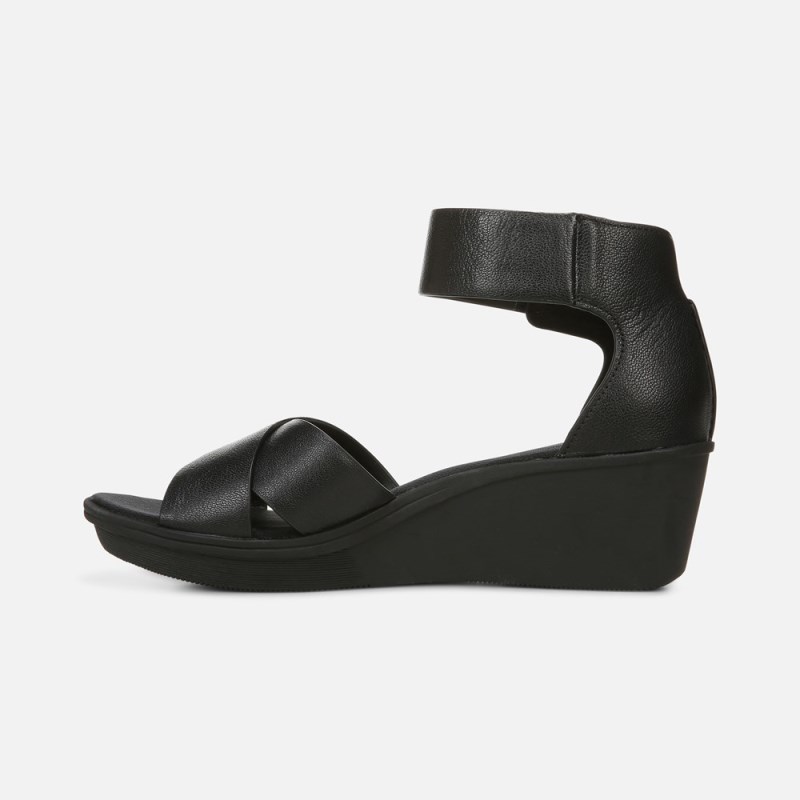 Naturalizer Shoes for Women - Riviera Wedge Sandal Black SN68-0088R9
