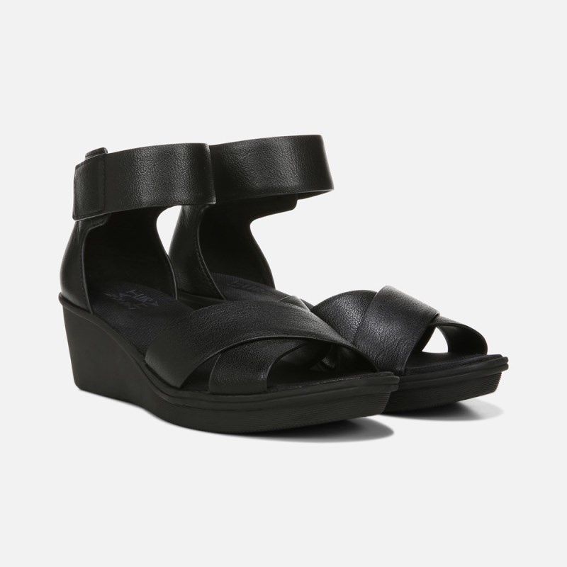 Naturalizer Shoes for Women - Riviera Wedge Sandal Black SN68-0088R9