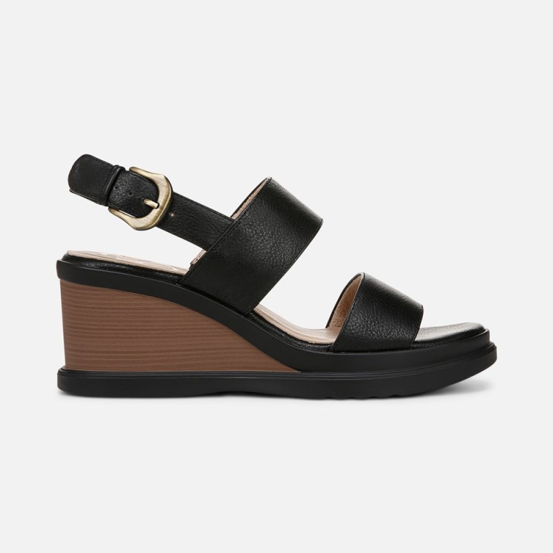 Naturalizer Shoes for Women - SOUL Livia Wedge Sandal Black BZ12-6862P3