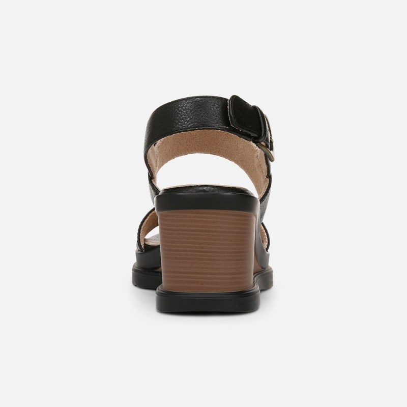 Naturalizer Shoes for Women - SOUL Livia Wedge Sandal Black BZ12-6862P3