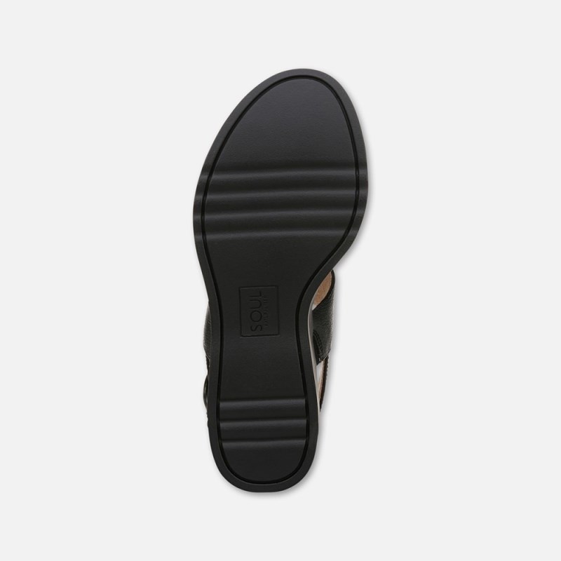 Naturalizer Shoes for Women - SOUL Livia Wedge Sandal Black BZ12-6862P3
