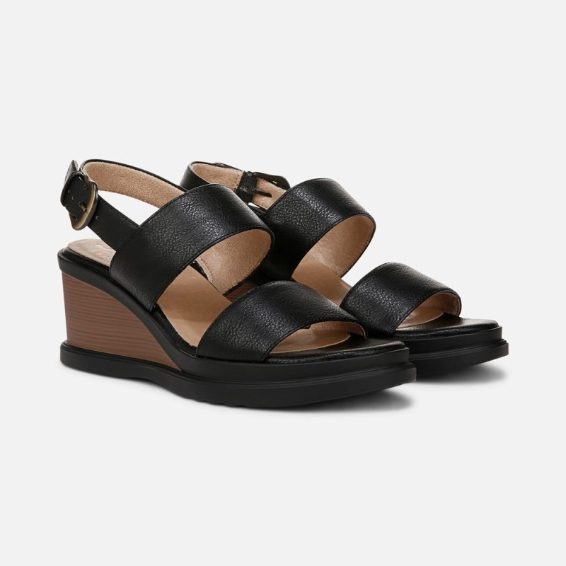 Naturalizer Shoes for Women - SOUL Livia Wedge Sandal Black BZ12-6862P3