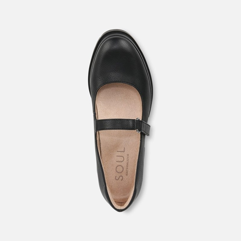 Naturalizer Shoes for Women - SOUL Olivet Mary Jane Lug Flat Black ZL10-8400J9