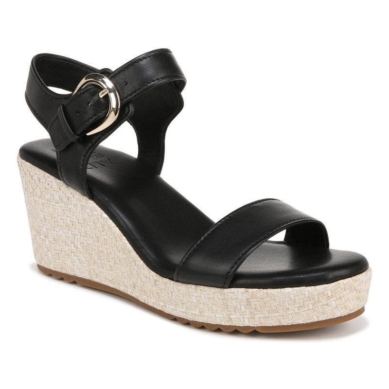 Naturalizer Shoes for Women - Stella Wedge Sandal Black ON41-9181Q7