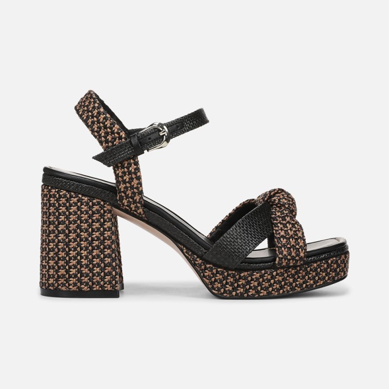 Naturalizer Shoes for Women - 27 EDIT Peyton Platform Sandal Black / Brown SO38-4088B6