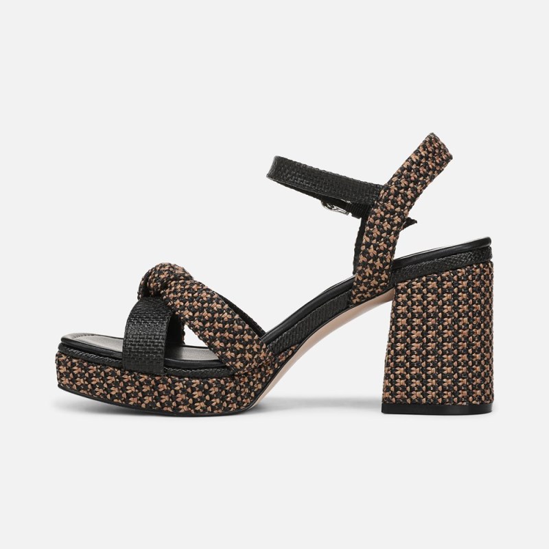 Naturalizer Shoes for Women - 27 EDIT Peyton Platform Sandal Black / Brown SO38-4088B6