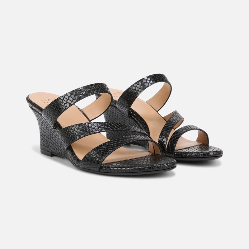 Naturalizer Shoes for Women - Breona Dress Sandal Black / Snake BK99-8329C0
