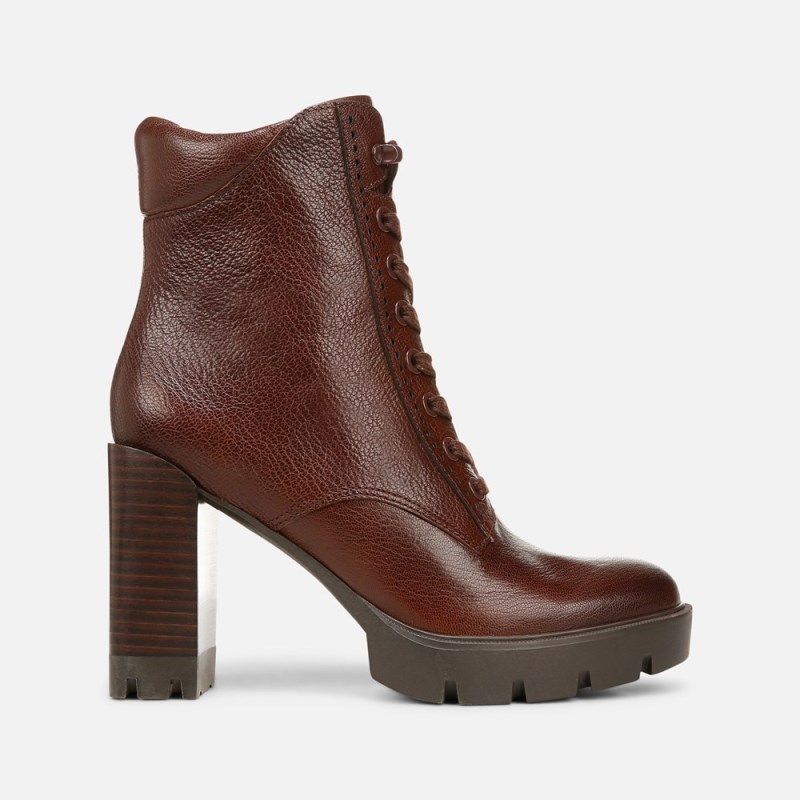 Naturalizer Shoes for Women - Prewitt Block Heel Bootie Brown MH46-8346F6