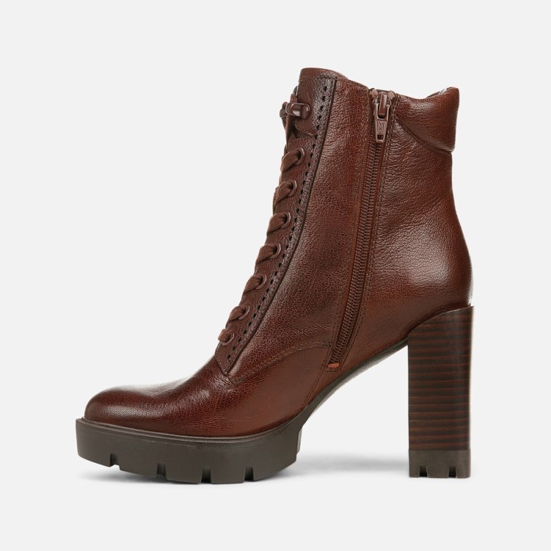 Naturalizer Shoes for Women - Prewitt Block Heel Bootie Brown MH46-8346F6