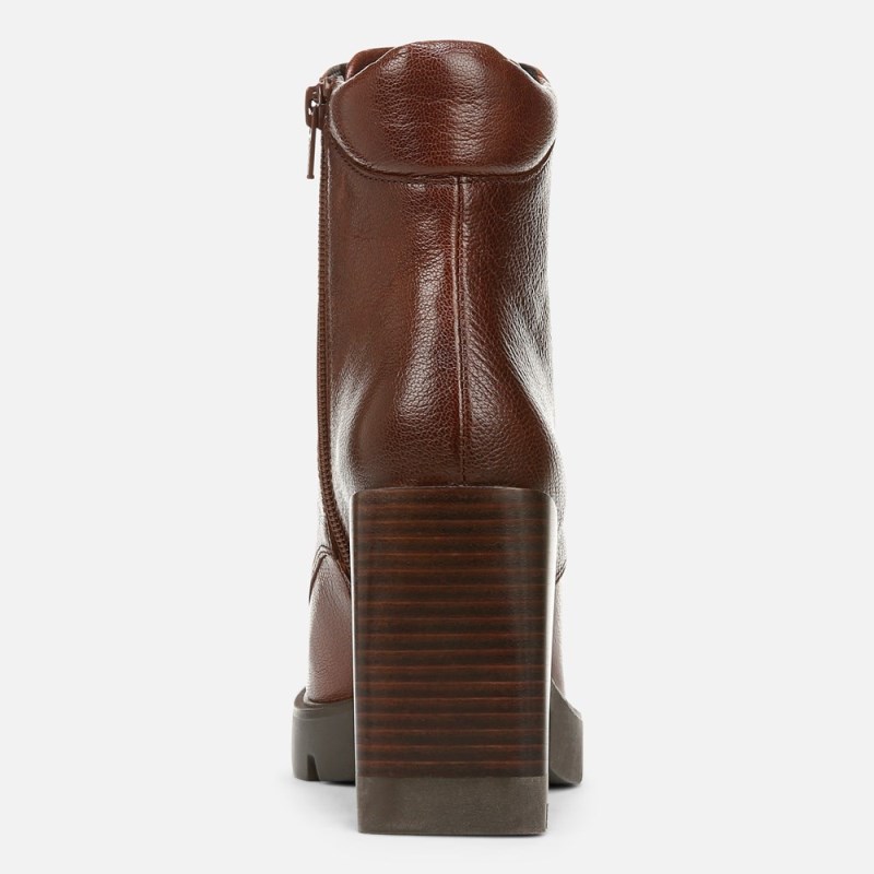Naturalizer Shoes for Women - Prewitt Block Heel Bootie Brown MH46-8346F6