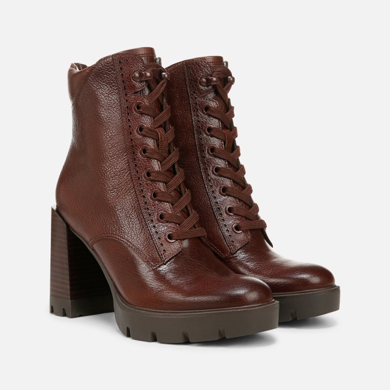 Naturalizer Shoes for Women - Prewitt Block Heel Bootie Brown MH46-8346F6