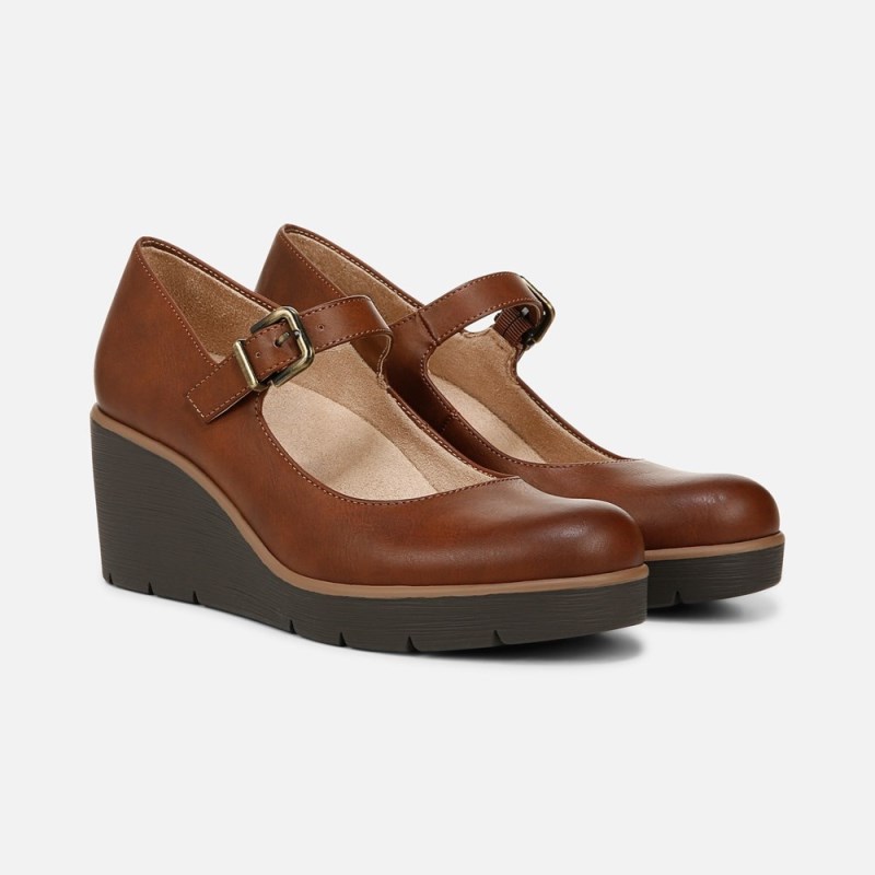 Naturalizer Shoes for Women - SOUL Adore Mary Jane Wedge Brown IV39-2199P3