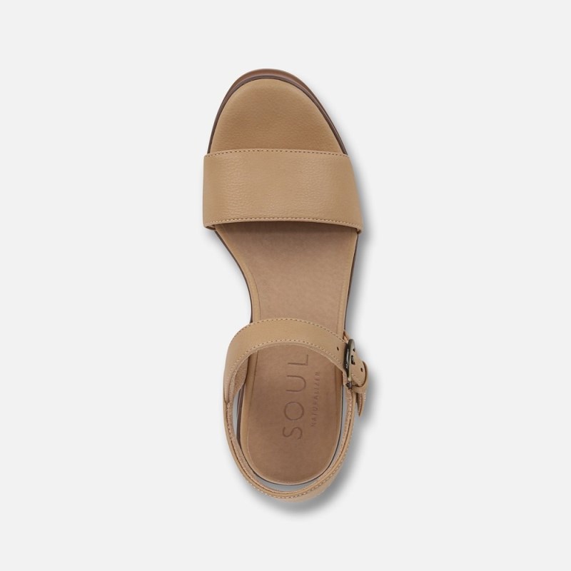 Naturalizer Shoes for Women - SOUL Graciela Wedge Sandal Brown PM69-6589E0