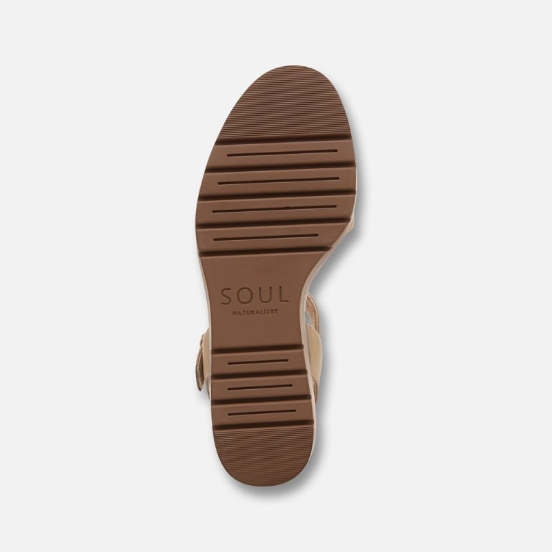 Naturalizer Shoes for Women - SOUL Graciela Wedge Sandal Brown PM69-6589E0