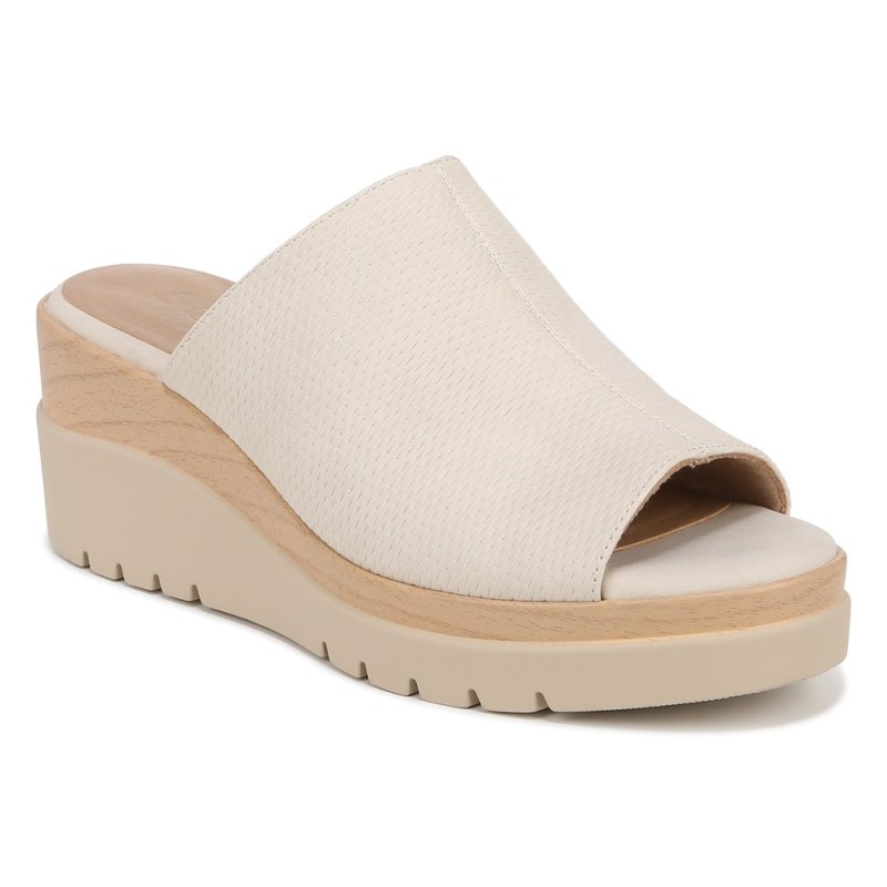 Naturalizer Shoes for Women - Soul Goodtimes Mule Wedge Sandal Cream DY63-5343J4