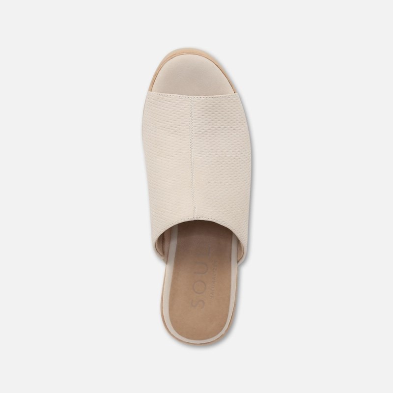 Naturalizer Shoes for Women - Soul Goodtimes Mule Wedge Sandal Cream DY63-5343J4