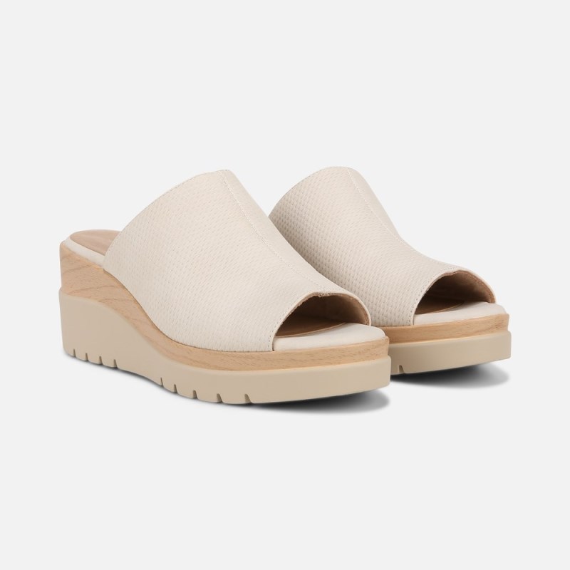 Naturalizer Shoes for Women - Soul Goodtimes Mule Wedge Sandal Cream DY63-5343J4