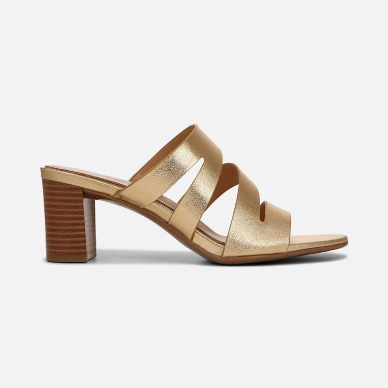 Naturalizer Shoes for Women - Beaming Slide Sandal Dark Gold PV64-9114G7