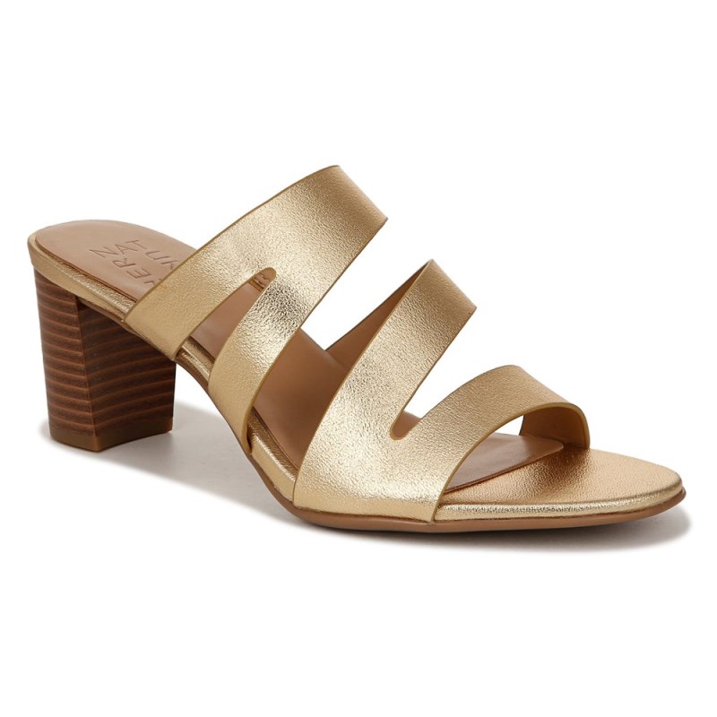 Naturalizer Shoes for Women - Beaming Slide Sandal Dark Gold PV64-9114G7