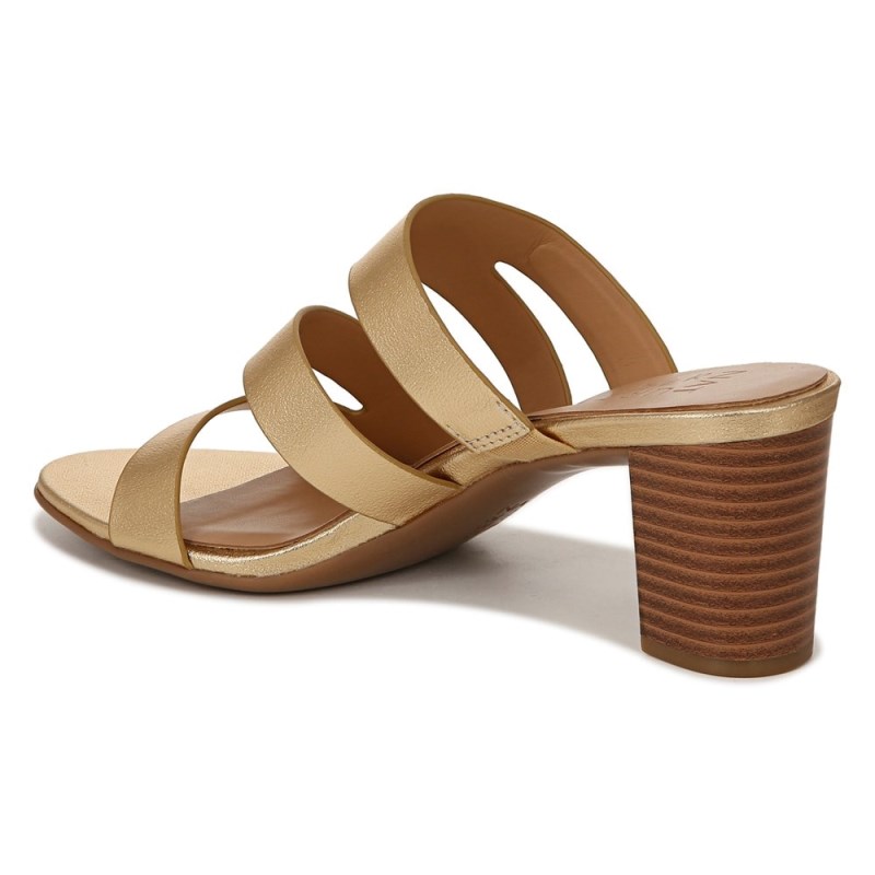 Naturalizer Shoes for Women - Beaming Slide Sandal Dark Gold PV64-9114G7