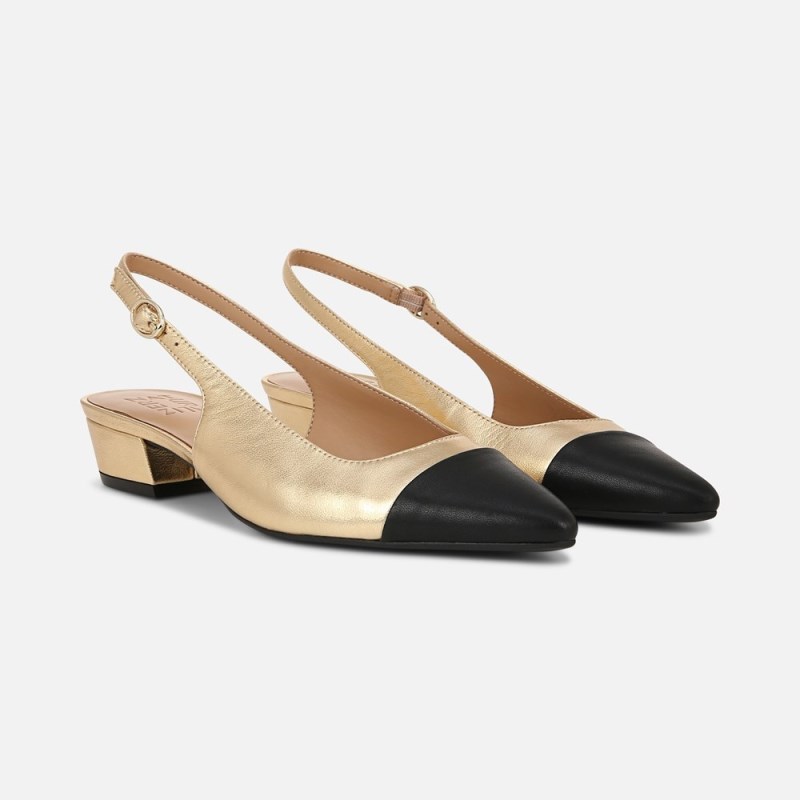 Naturalizer Shoes for Women - Banks Slingback Dark Gold / Black SF55-1035R8
