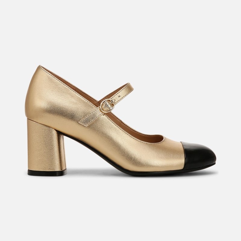 Naturalizer Shoes for Women - Lovable Mary Jane Dark Gold / Black ED07-5687Y1