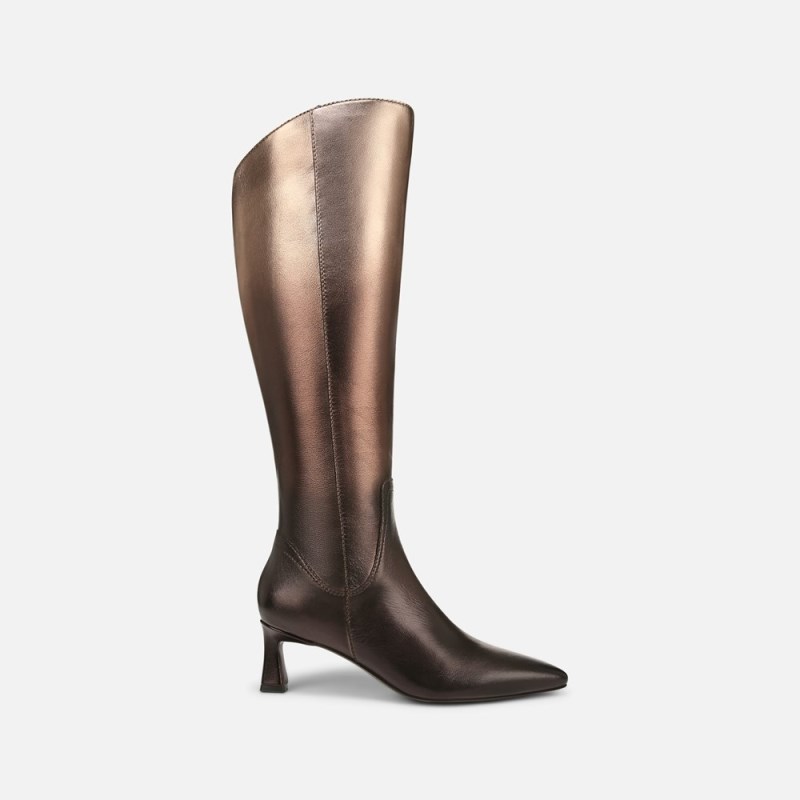 Naturalizer Shoes for Women - Deesha Unity Boot by Deepica Mutyala Gold Metallic OE19-2919E7