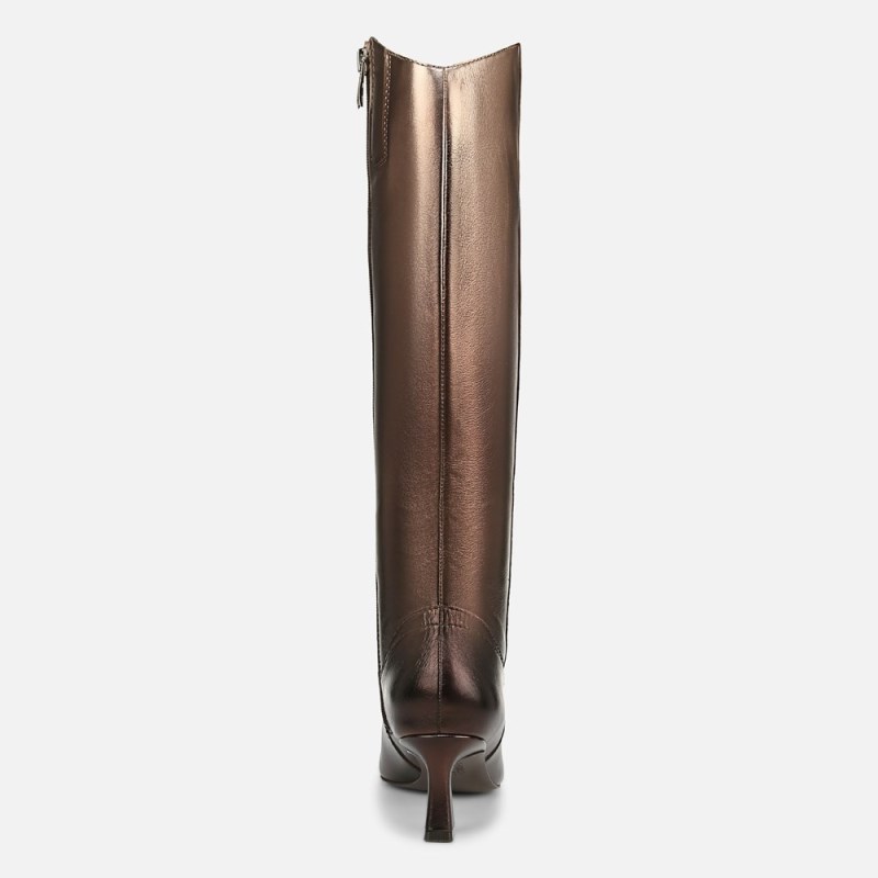 Naturalizer Shoes for Women - Deesha Unity Wide Calf Boot by Deepica Mutyala Gold Metallic HN77-7257Y1
