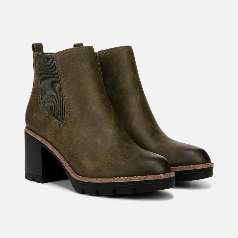 Naturalizer Shoes for Women - Madalynn Gore Water Repellent Bootie Green YJ26-3576V9