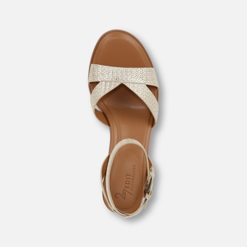 Naturalizer Shoes for Women - 27 EDIT Yumi Ankle Strap Sandal Grey Brown KB22-8582C3