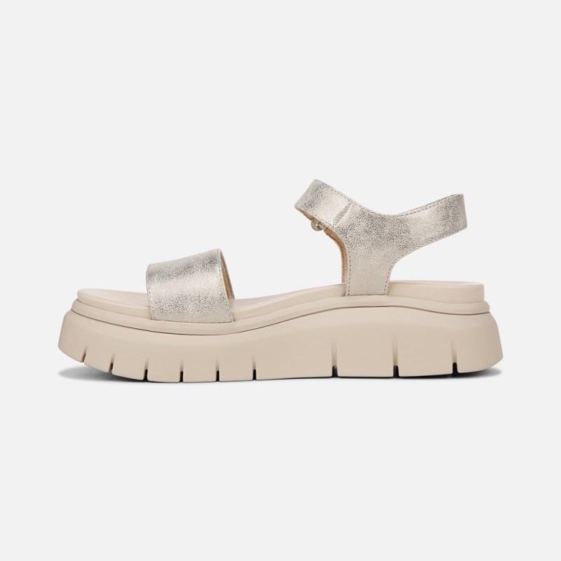 Naturalizer Shoes for Women - SOUL Poppi Wedge Sandal Light Gold SN70-8050Z7