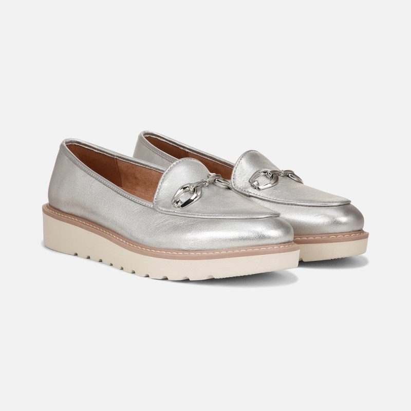 Naturalizer Shoes for Women - Adiline Bit Loafer Silver IZ21-4931Y8