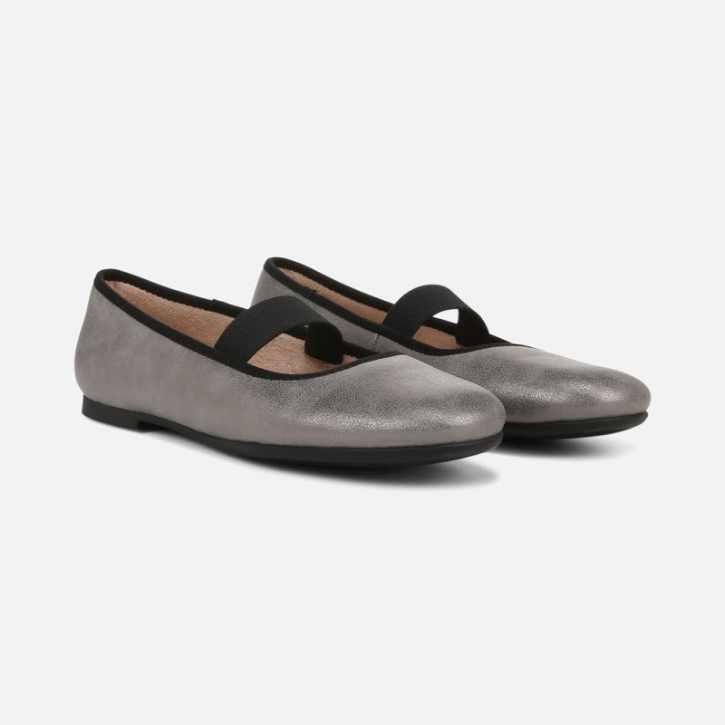 Naturalizer Shoes for Women - SOUL Brilliant Mary Jane Flat Silver AO89-7519U5
