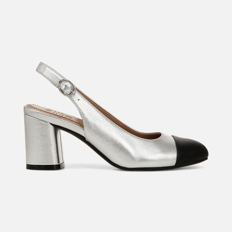 Naturalizer Shoes for Women - Sophie Slingback Pump Sliver XY42-5472G2
