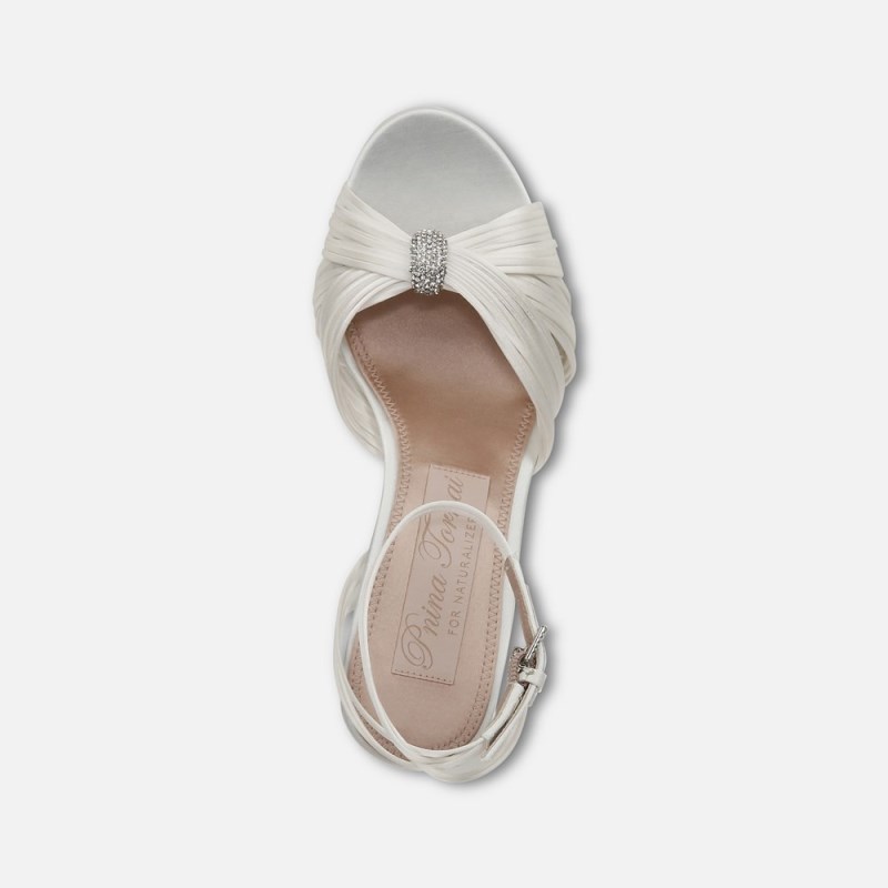 Naturalizer Shoes for Women - Cariad Ankle Strap Dress Heel White LJ01-1301U6
